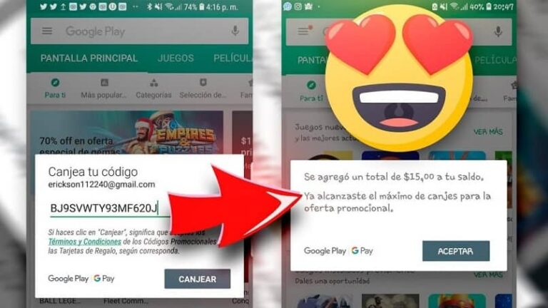 C mo Canjear Una Tarjeta De Google Play